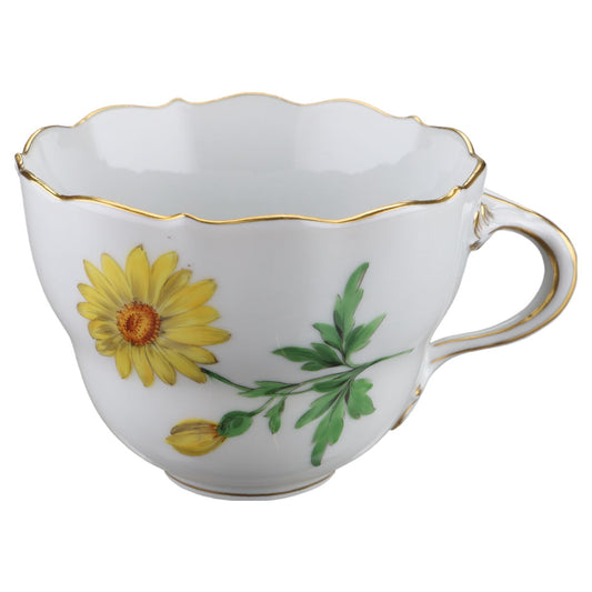 Kaffeetasse Blüte Gelb Typ III Meissen Neuer Ausschnitt II.Wahl Bunte Blume