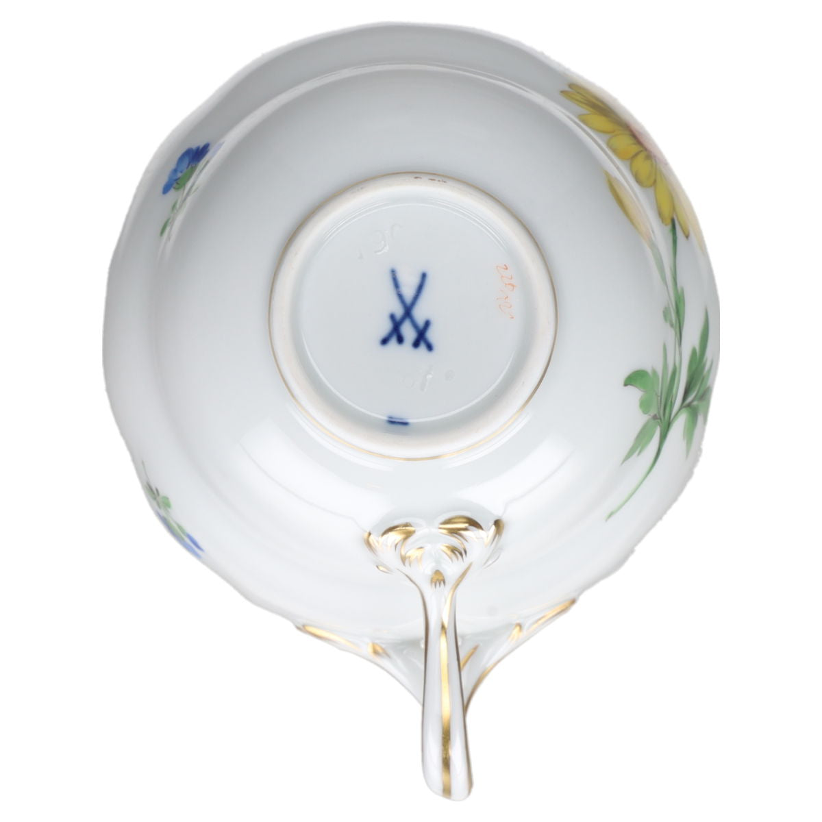 Kaffeetasse Blüte Gelb Typ III Meissen Neuer Ausschnitt II.Wahl Bunte Blume