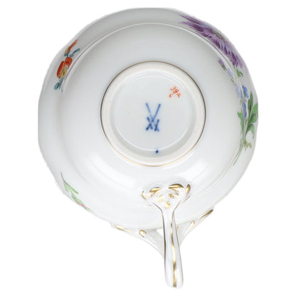 Kaffeetasse Blüte Lila Blau Typ I Meissen Neuer Ausschnitt II.Wahl Bunte Blume