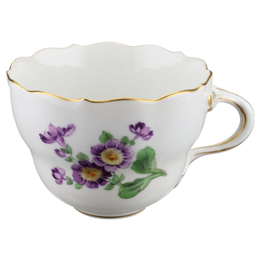 Kaffeetasse Blüte Lila Typ IIII Meissen Neuer Ausschnitt II.Wahl Bunte Blume