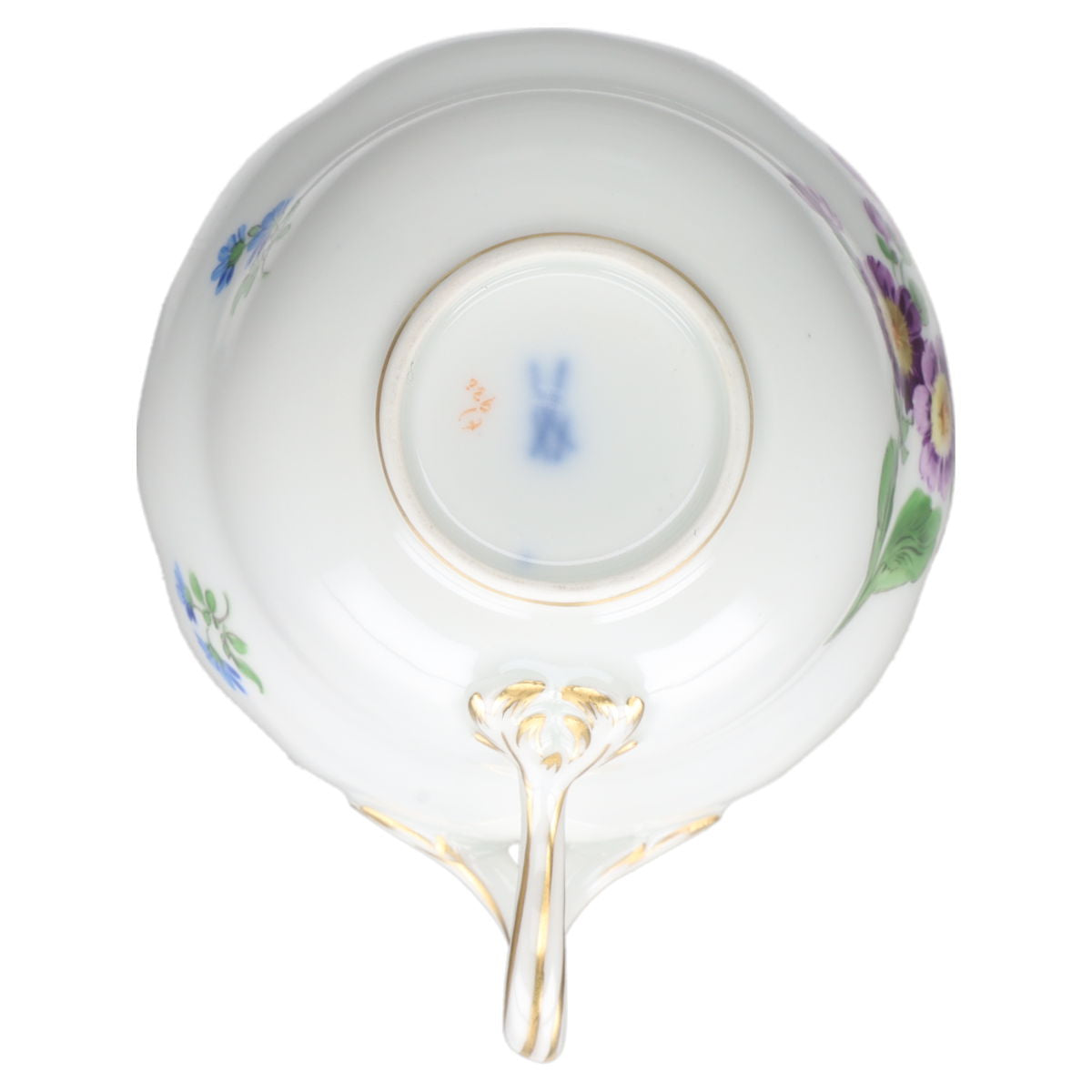 Kaffeetasse Blüte Lila Typ IIII Meissen Neuer Ausschnitt II.Wahl Bunte Blume
