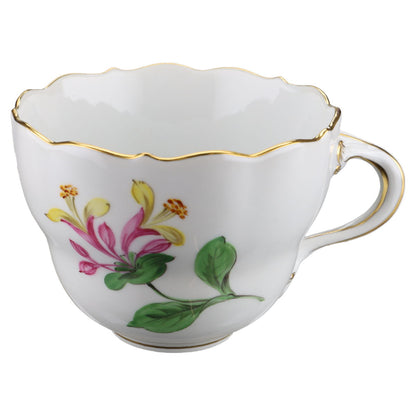 Kaffeetasse Blüte Rosa, Gelb Typ IIII Meissen Neuer Ausschnitt II.Wahl Bunte Blume
