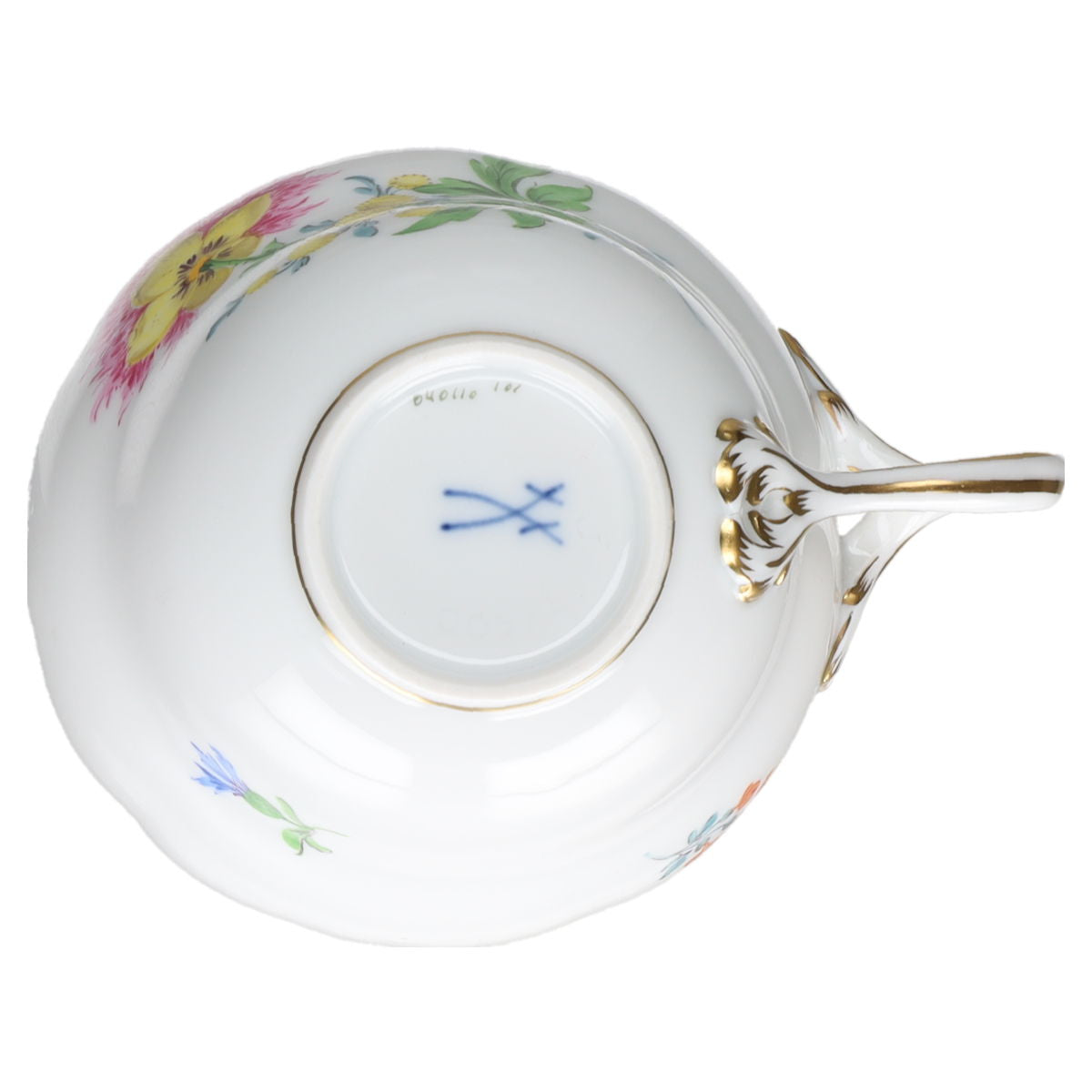 Kaffeetasse Blüte Rosa Gelb Typ I Meissen Neuer Ausschnitt I.Wahl Bunte Blume