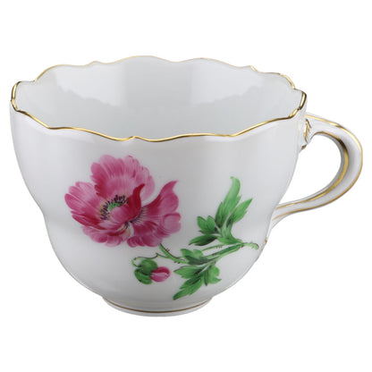 Kaffeetasse Blüte Rosa Meissen Neuer Ausschnitt II.Wahl Bunte Blume