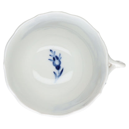 Kaffeetasse klein mit Innendekor Meissen Neuer Ausschnitt I.Wahl Blaue Blume mit Insekten
