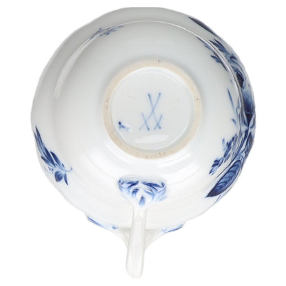 Kaffeetasse klein mit Innendekor Meissen Neuer Ausschnitt I.Wahl Blaue Blume mit Insekten