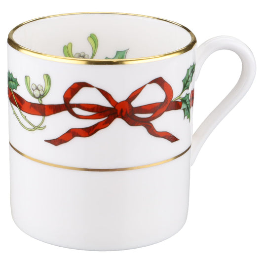 Kaffeetasse klein Royal Worcester Holly Ribbons