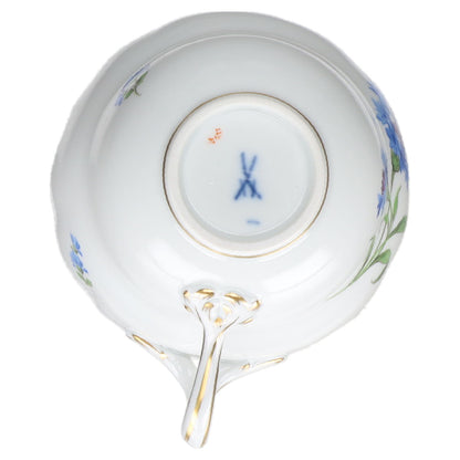 Kaffeetasse mit Untere Kornblume Blau Meissen Neuer Ausschnitt II.Wahl Bunte Blume