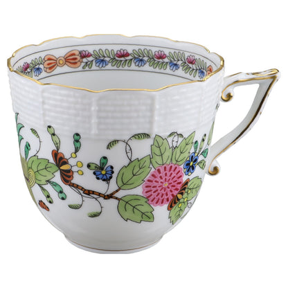 Kaffeetasse Modell 706 / 1 /FD Herend Ungarn Form Osier Fleurs des Indes Indian Basket