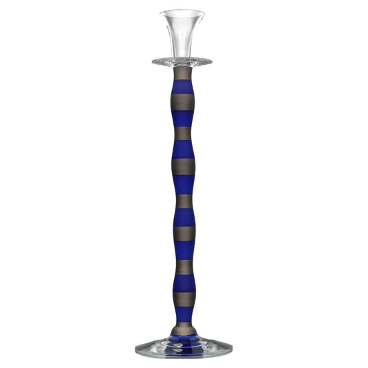 Kerzenleuchter H 41 cm Orrefors Nobel blau