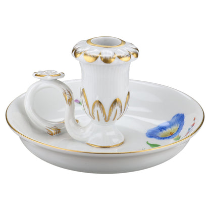 Kerzenleuchter mit Griff Meissen Blumenmotive