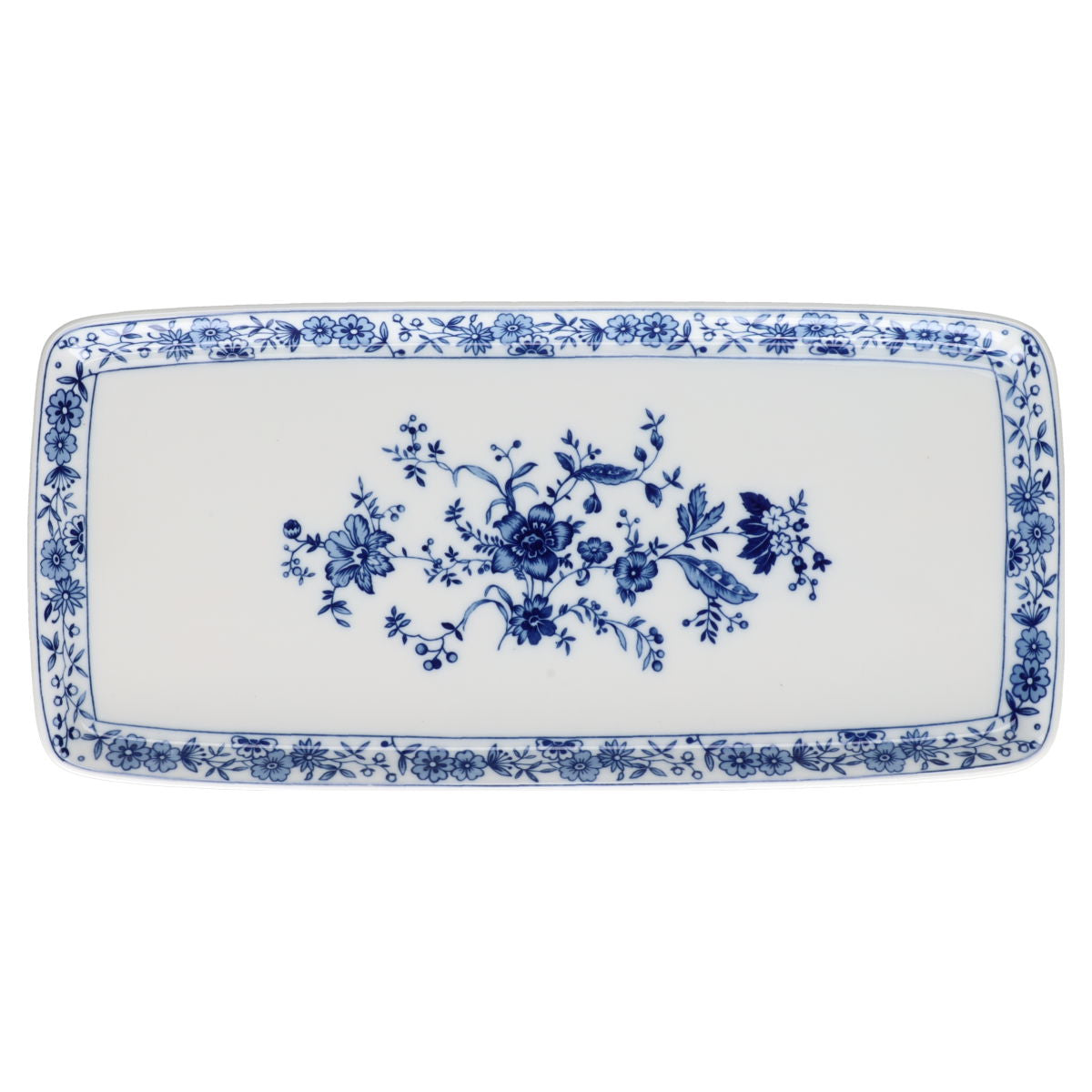 Königskuchenplatte  Krautheim Kobalt floral Zwiebelmuster