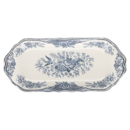 Königskuchenplatte klein hoher Rand Crown Ducal Bristol blau