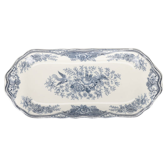 Königskuchenplatte klein hoher Rand Crown Ducal Bristol blau