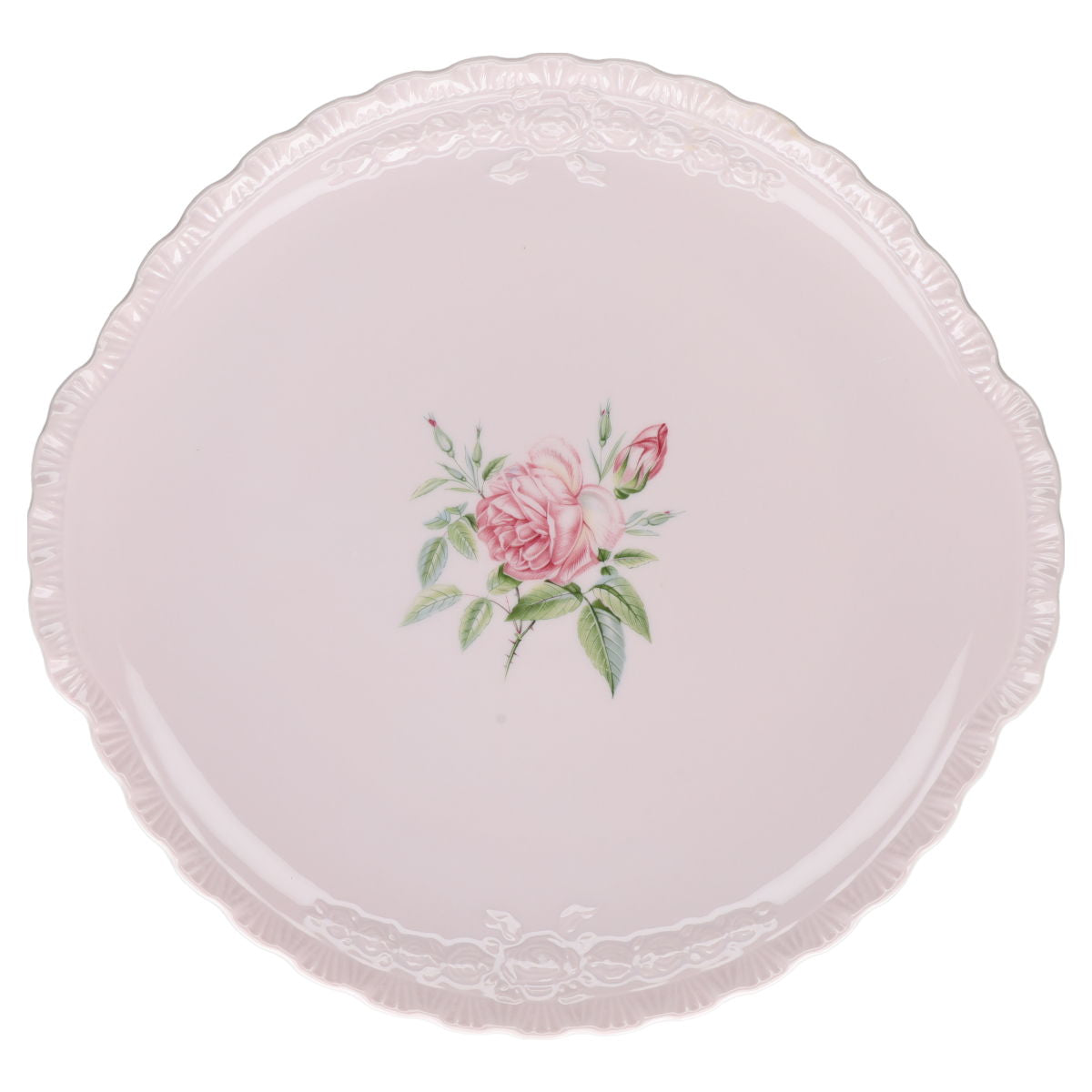 Kuchenplatte mit Griffen Hutschenreuther Porcelaine Rosé Désirée Angelique