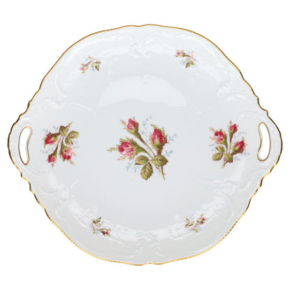 Kuchenplatte mit Griffen Rosenthal Sanssouci weiß Moosrose
