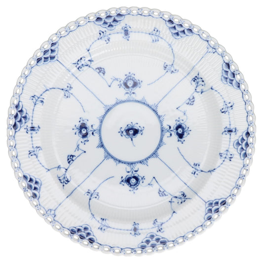 Kuchenplatte Modell 1041 Royal Copenhagen Musselmalet Vollspitze I. Wahl