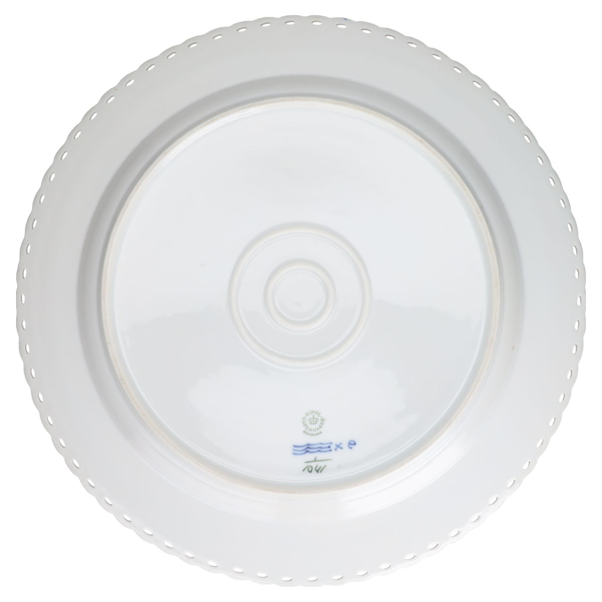 Kuchenplatte Modell 1041 Royal Copenhagen Musselmalet Vollspitze I. Wahl