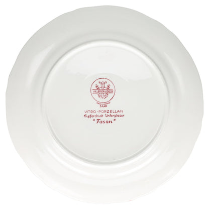 Kuchenteller altes Modell Villeroy & Boch Fasan rot