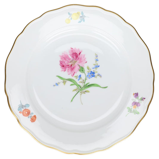 Kuchenteller Blüte Rosa Typ I Meissen Neuer Ausschnitt I.Wahl Bunte Blume