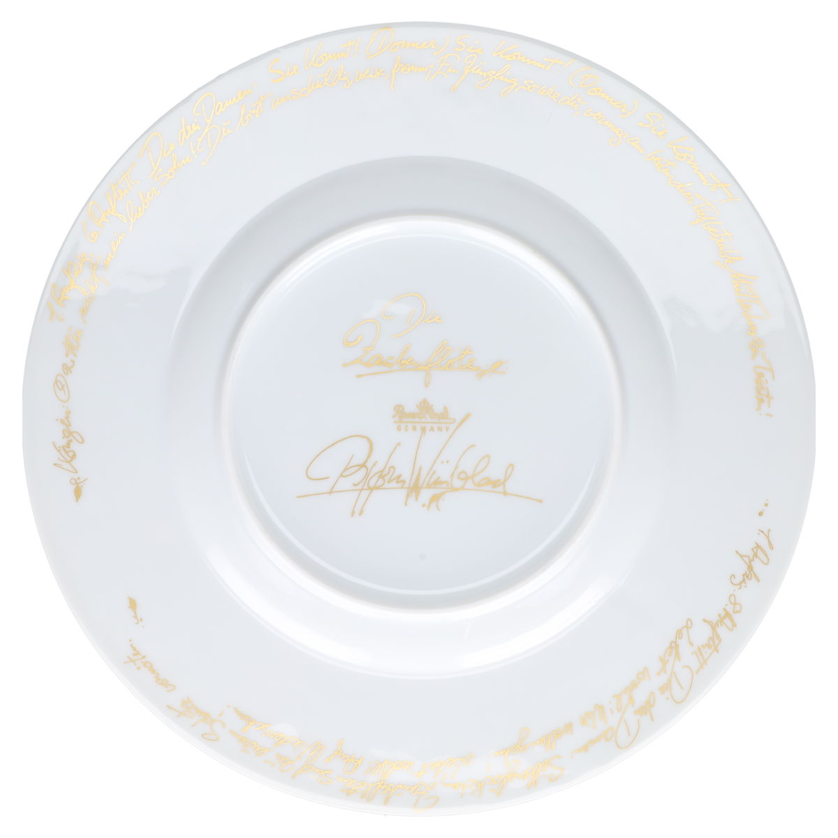 Kuchenteller groß Frühstücksteller Rosenthal Zauberflöte weiß