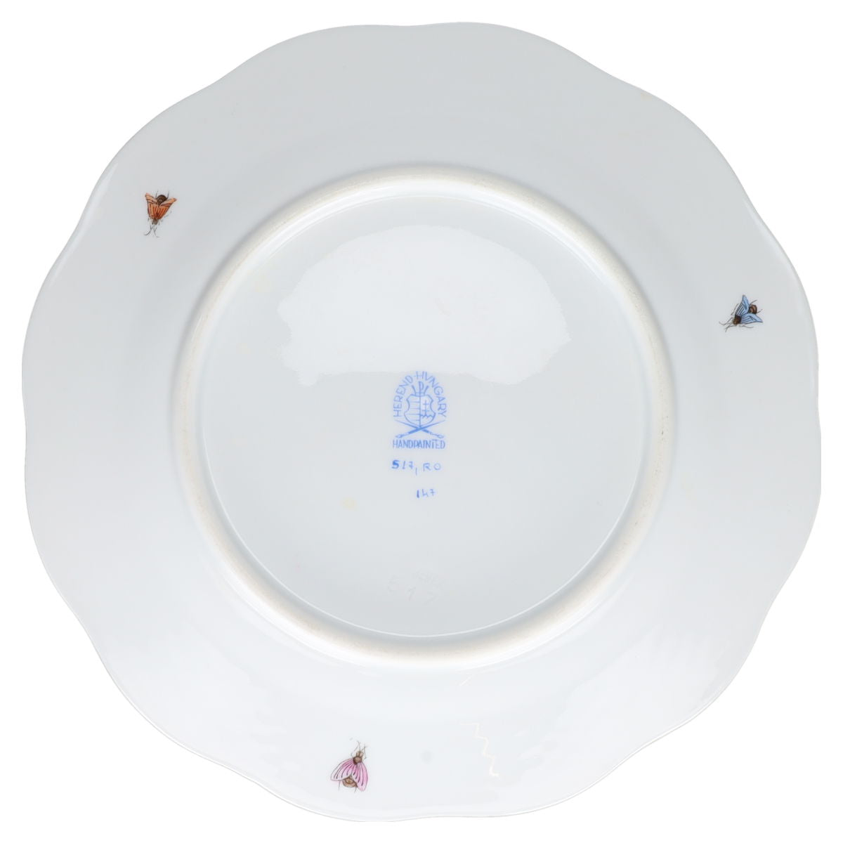 Kuchenteller Modell 517 Motiv H Herend Ungarn Form Osier Rothschild