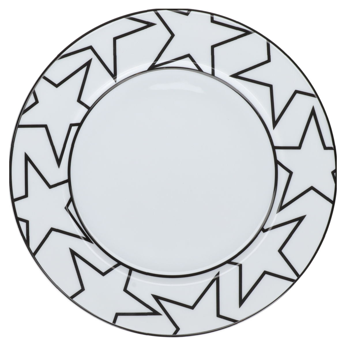 Kuchenteller Sterne Ysenburg Art Werk Black and White