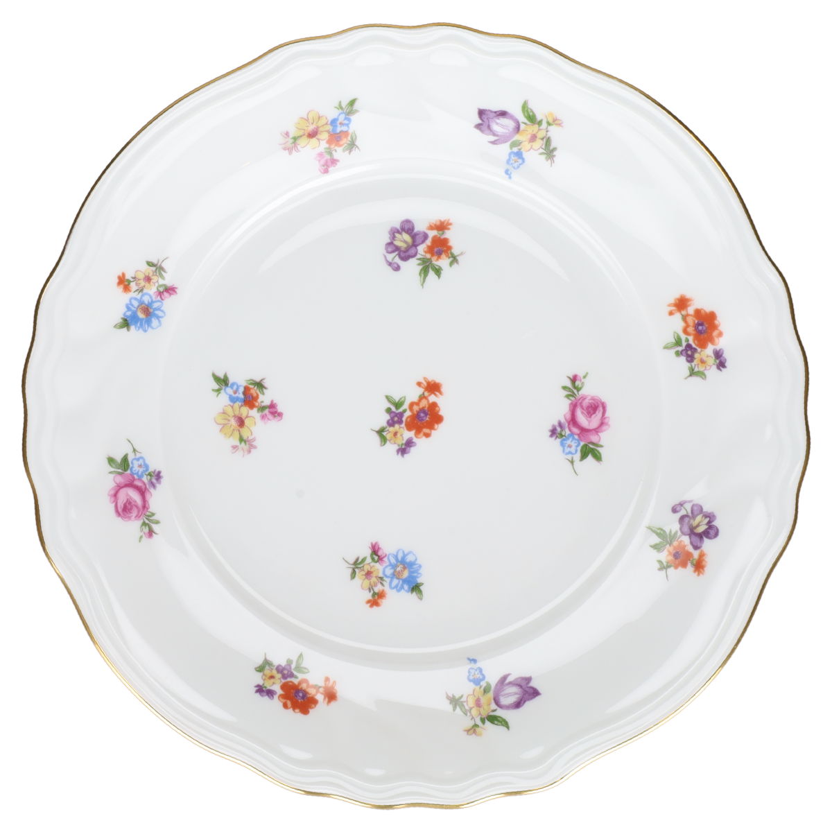 Kuchenteller Weimar Porzellan Josefine Streublumen-Bouquet