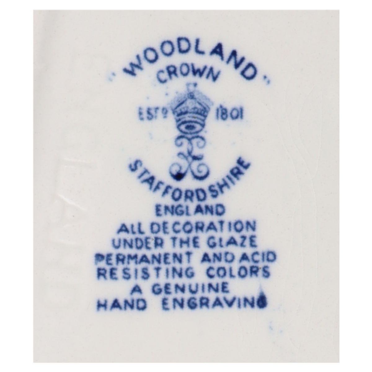 Milchkännchen  Crown Staffordshire Woodland blau / blue