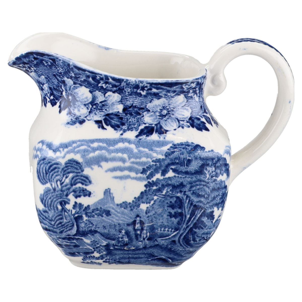 Milchkännchen  Crown Staffordshire Woodland blau / blue