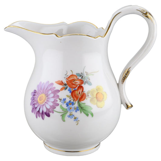 Milchkännchen groß Lila Margerite Meissen Neuer Ausschnitt I.Wahl Blumenbouquet