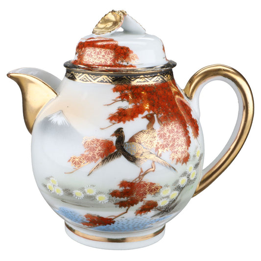 Milchkännchen groß mit Deckel Teeservice Japan/China Vögel im Baum