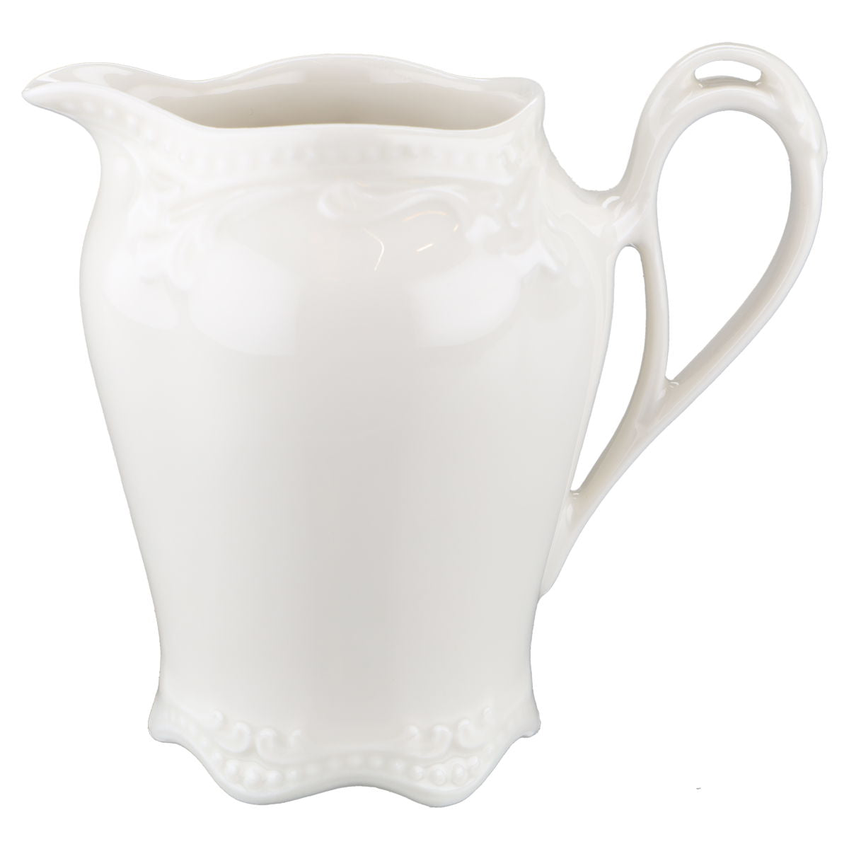 Milchkännchen Königl. pr. Tettau Rubin altweiß creme
