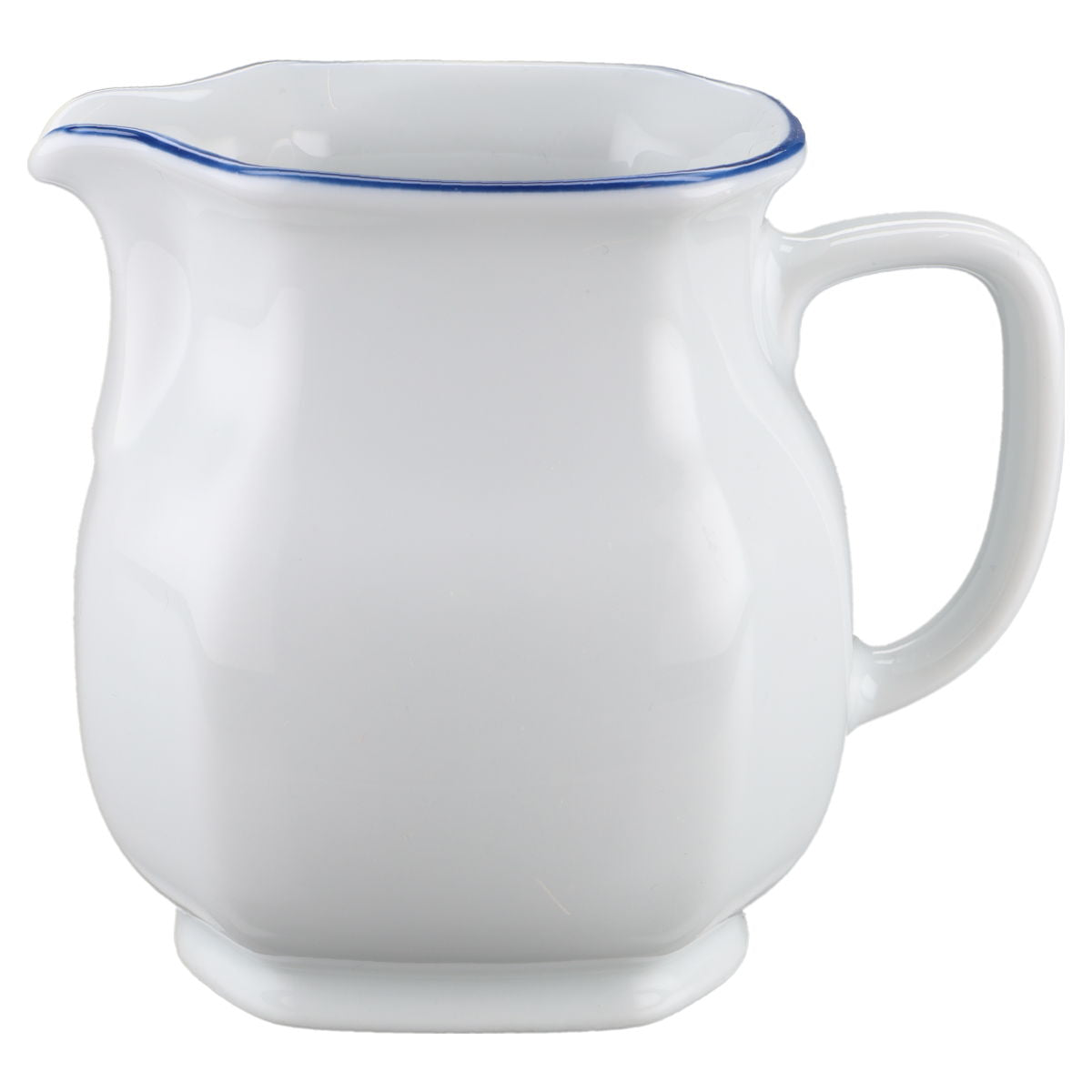 Milchkännchen Marienbad Ingres Weiss blauer Rand