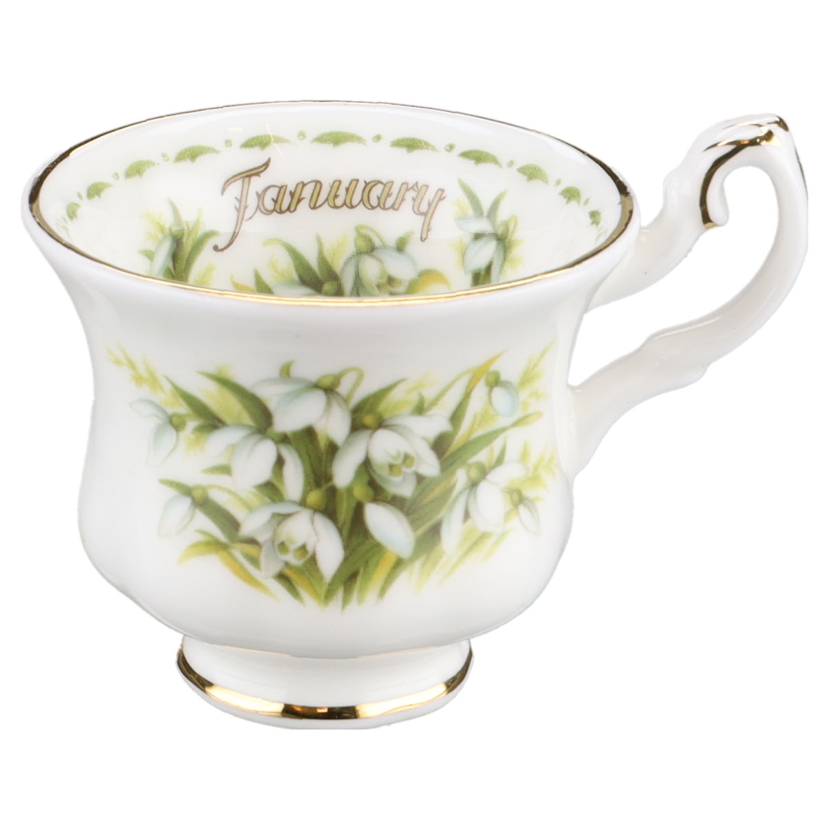 Miniaturtasse mit Untertasse - January Royal Albert Flower of The Month