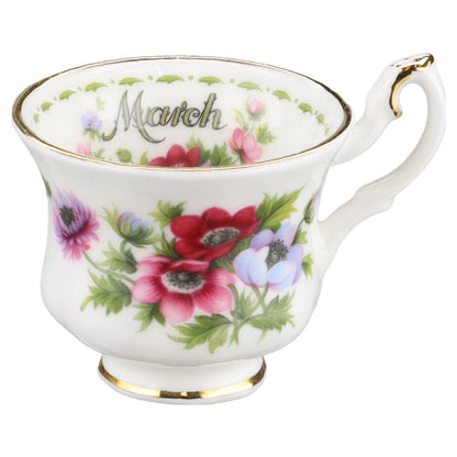 Miniaturtasse mit Untertasse - March Royal Albert Flower of The Month
