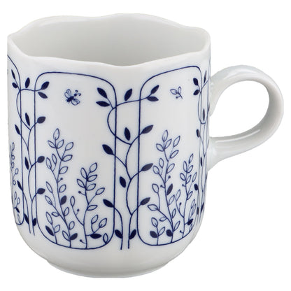 Mokkatasse D 5,5 cm H 6,5 cm Tirschenreuth Fleur Blätterzauber - Blau