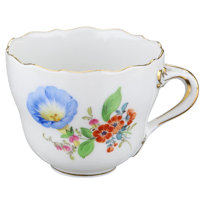 Mokkatasse Espressotasse Blüte Blau Typ I Meissen Neuer Ausschnitt I.Wahl Bunte Blume