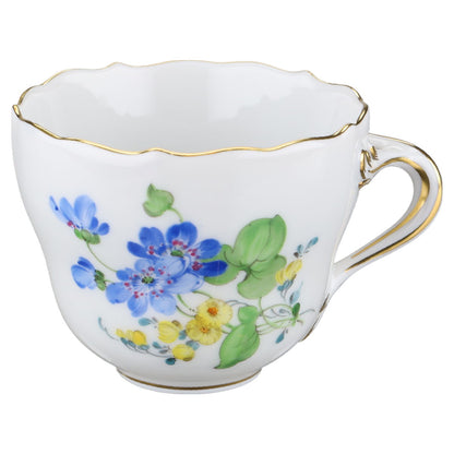 Mokkatasse Espressotasse Blüte Blau Typ II Meissen Neuer Ausschnitt I.Wahl Bunte Blume