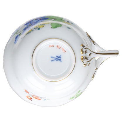 Mokkatasse Espressotasse Blüte Blau Typ II Meissen Neuer Ausschnitt I.Wahl Bunte Blume