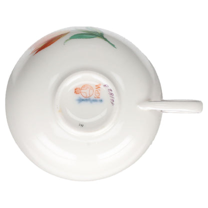 Mokkatasse Espressotasse Blüte Gelb Orange Typ I KPM Berlin Urbino I.Wahl Wildblumen mit grauem Rand