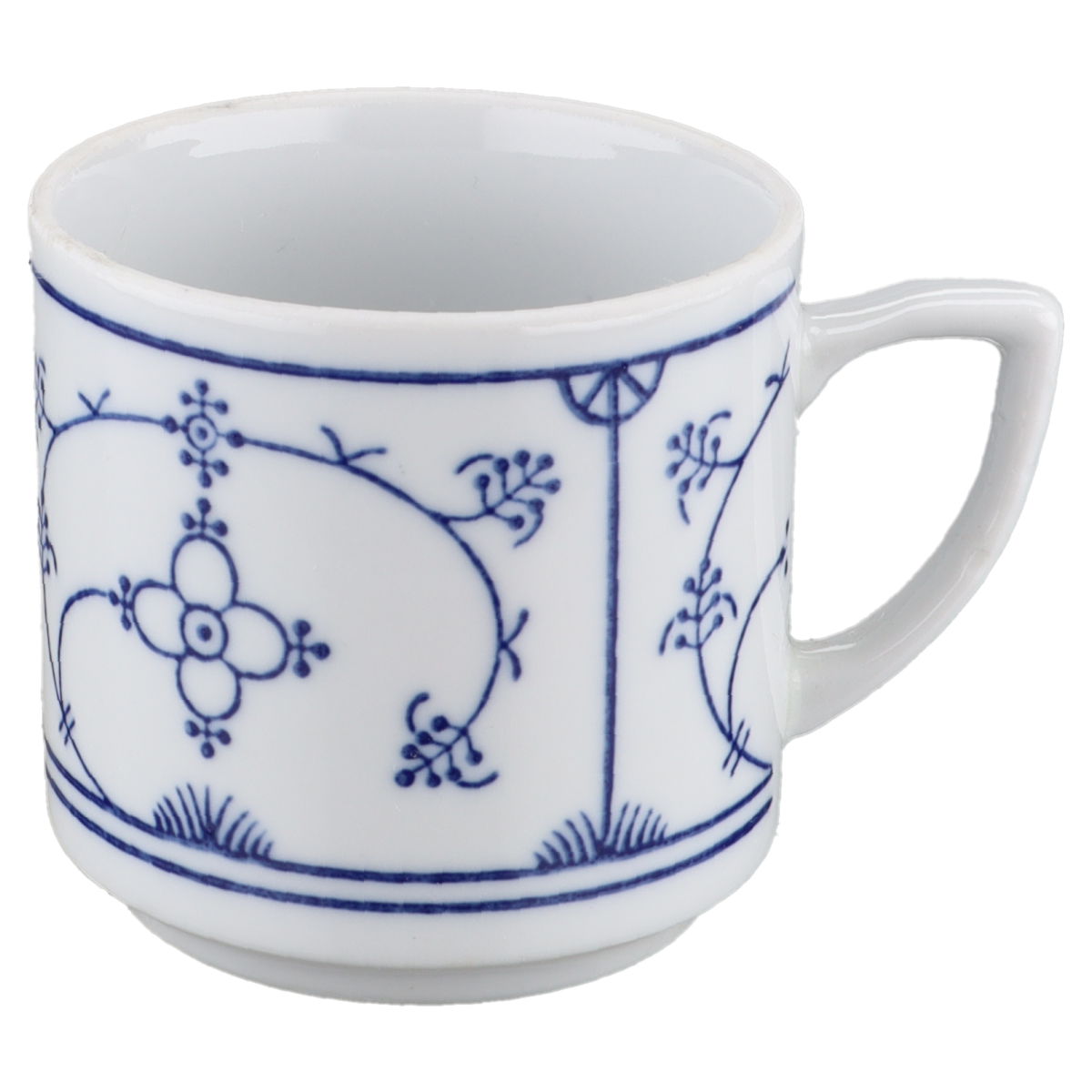 Mokkatasse Espressotasse Jaeger & Co. Indisch blau Strohblume