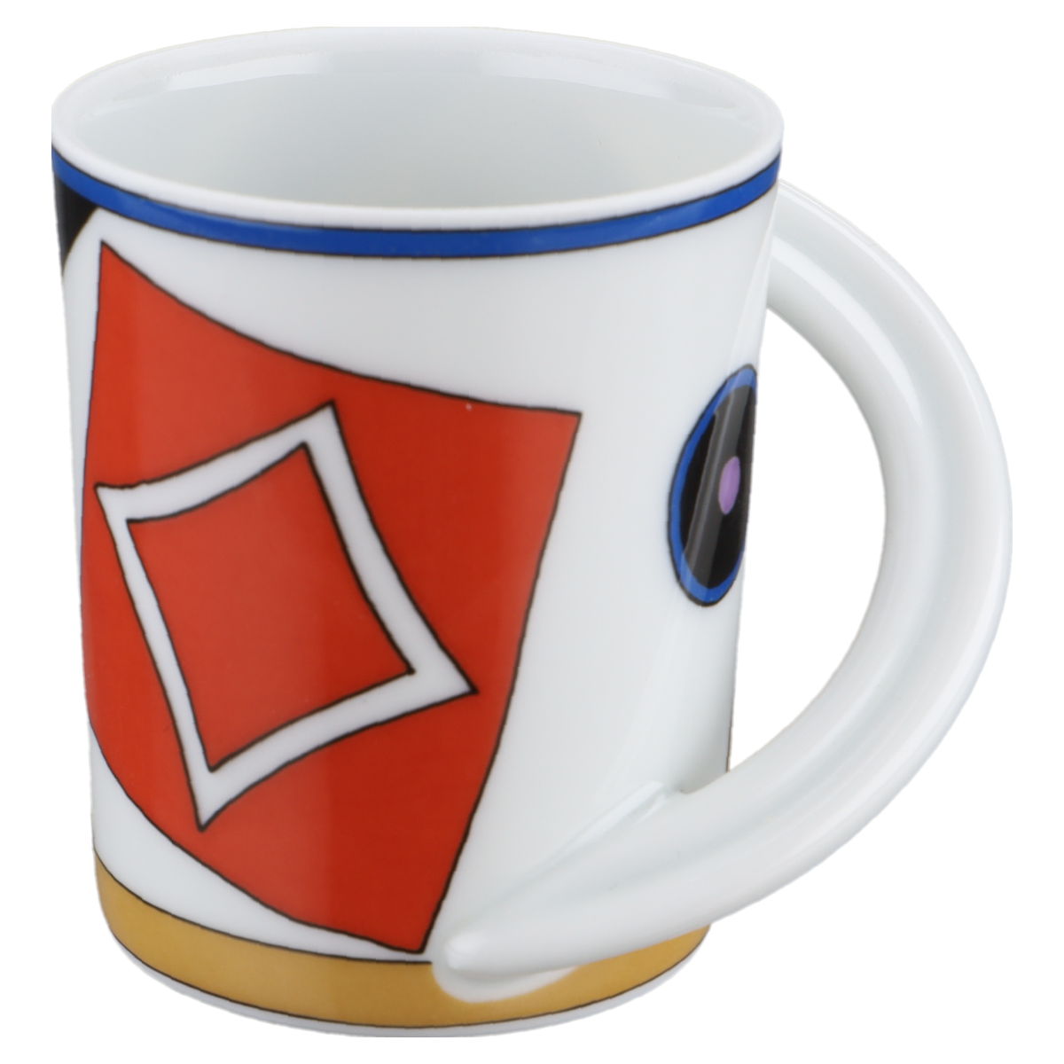 Mokkatasse Espressotasse mit Untertasse - Dekor Sevillia - Sanja Zivo Rosenthal Cupola Künstlertassen