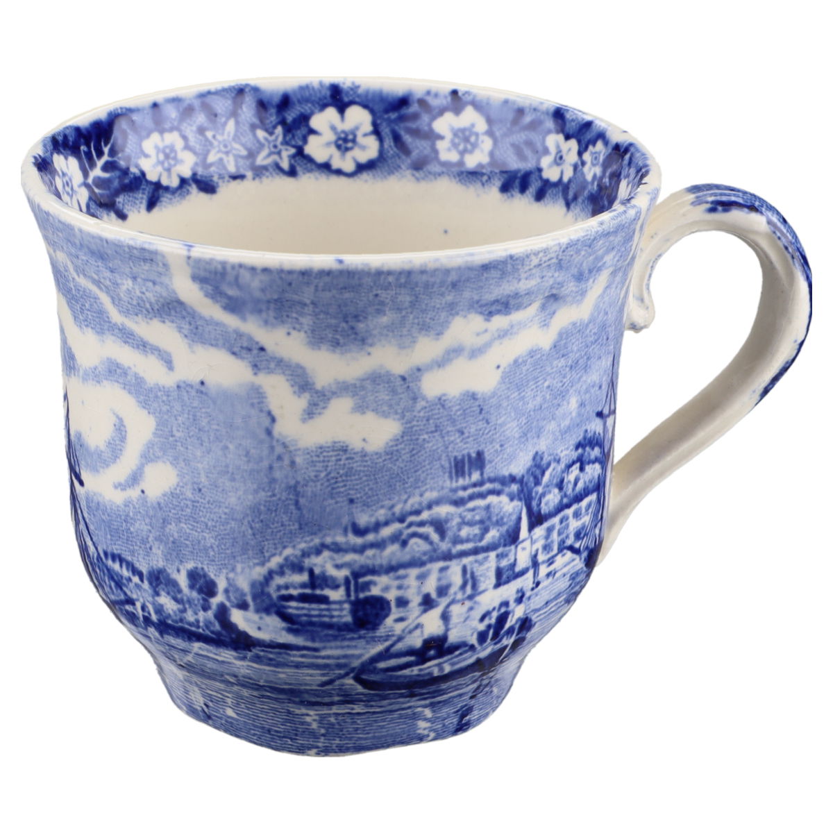 Mokkatasse Palissy Thames River Scenes blau