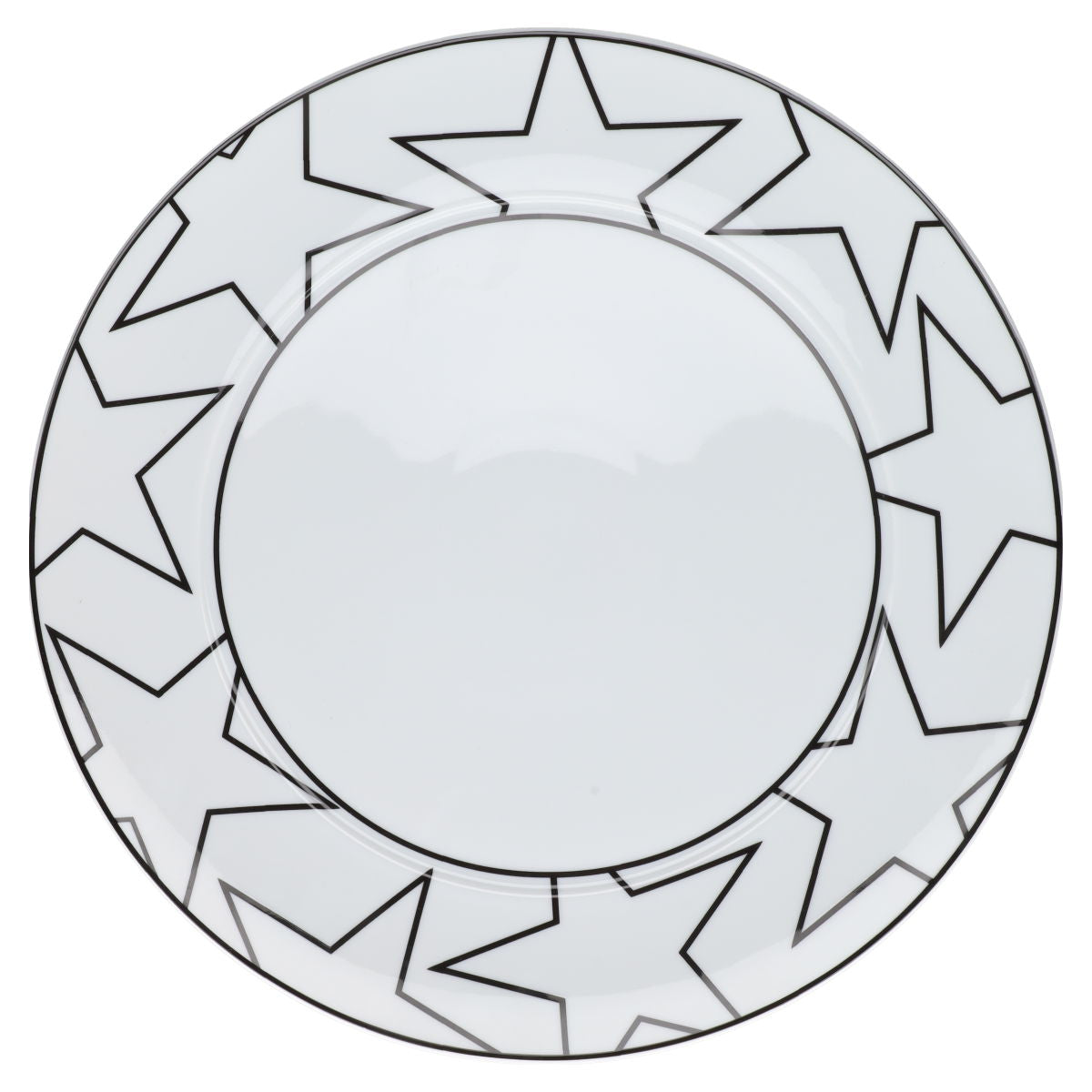 Platzteller Sterne Ysenburg Art Werk Black and White