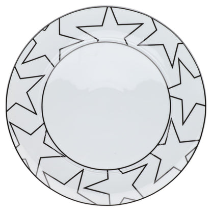Platzteller Sterne Ysenburg Art Werk Black and White