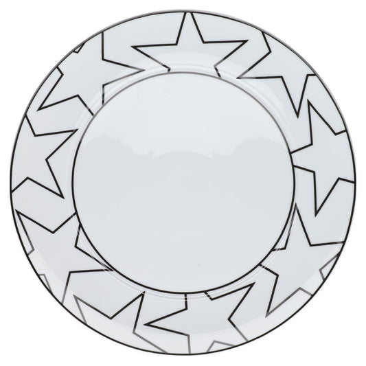 Platzteller Sterne Ysenburg Art Werk Black and White
