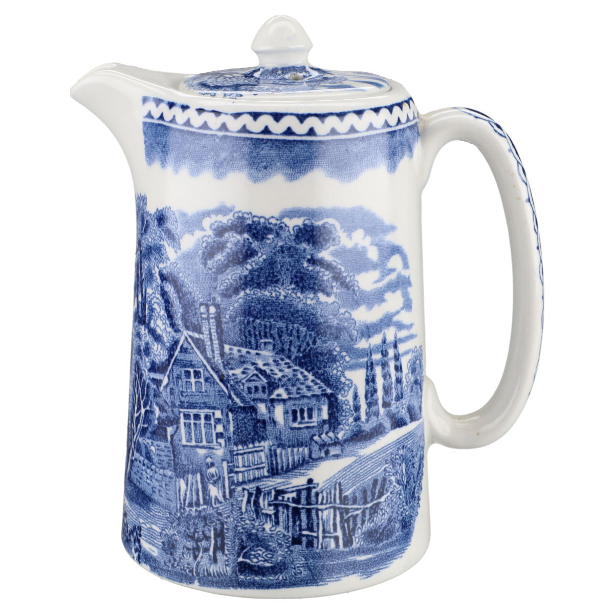 Portionskännchen Kaffee Wood & Sons England Burslem Woodland blau