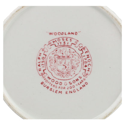 Portionskännchen Kaffee Wood & Sons England Burslem Woodland Rot