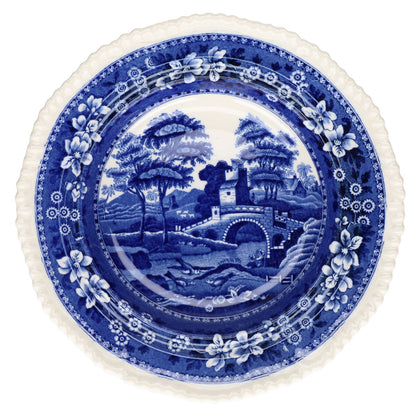Ragout / Terrine flach Deckelschüssel Spode Copeland Blue Tower